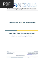 EPM Formatting Sheet