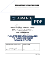 NDT UT Procedure BS EN ISO 17640:2010 (Full Version Available From N-D-T.com)