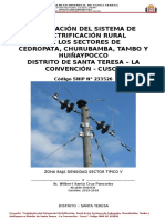 Electrificación rural Cedropata, Churubamba, Tambo y Huiñaypocco