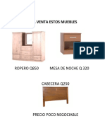 A La Venta Estos Muebles