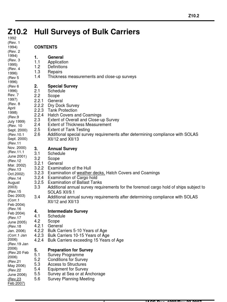 Hull Survey Guidelines for Bulk Carriers | PDF | Ships | Deck (Ship)