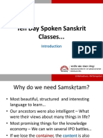 Sanskrit Language - 1 Day-01-April-29-2016