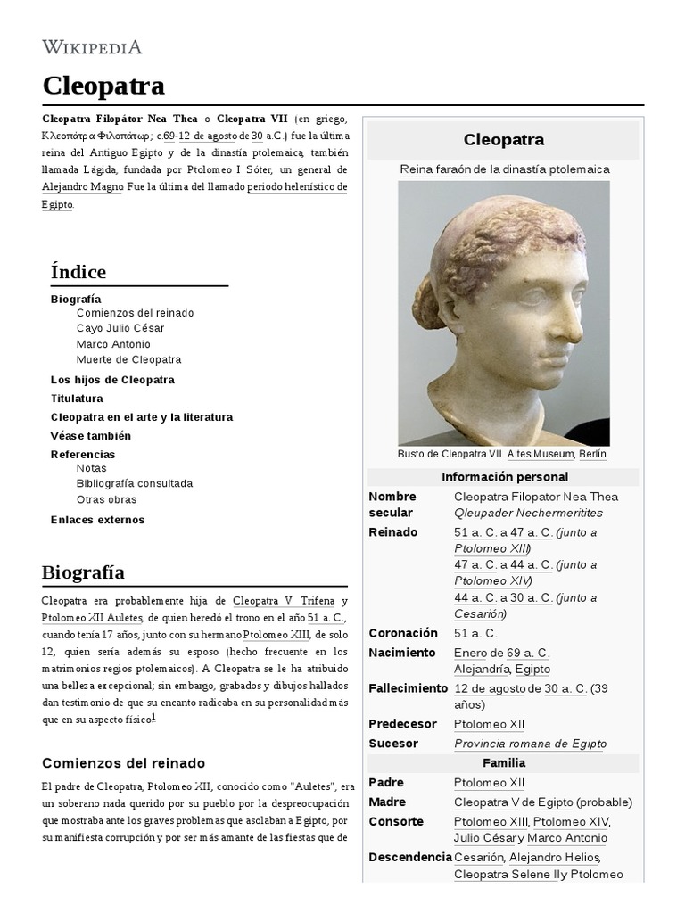 Cleopatra Pdf Cleopatra Mark Antony