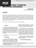 Educar Cuidar e Brincar Multiplas Linguagens Revista Do Setrem