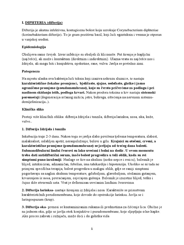 Diphteria (Difterija) | PDF