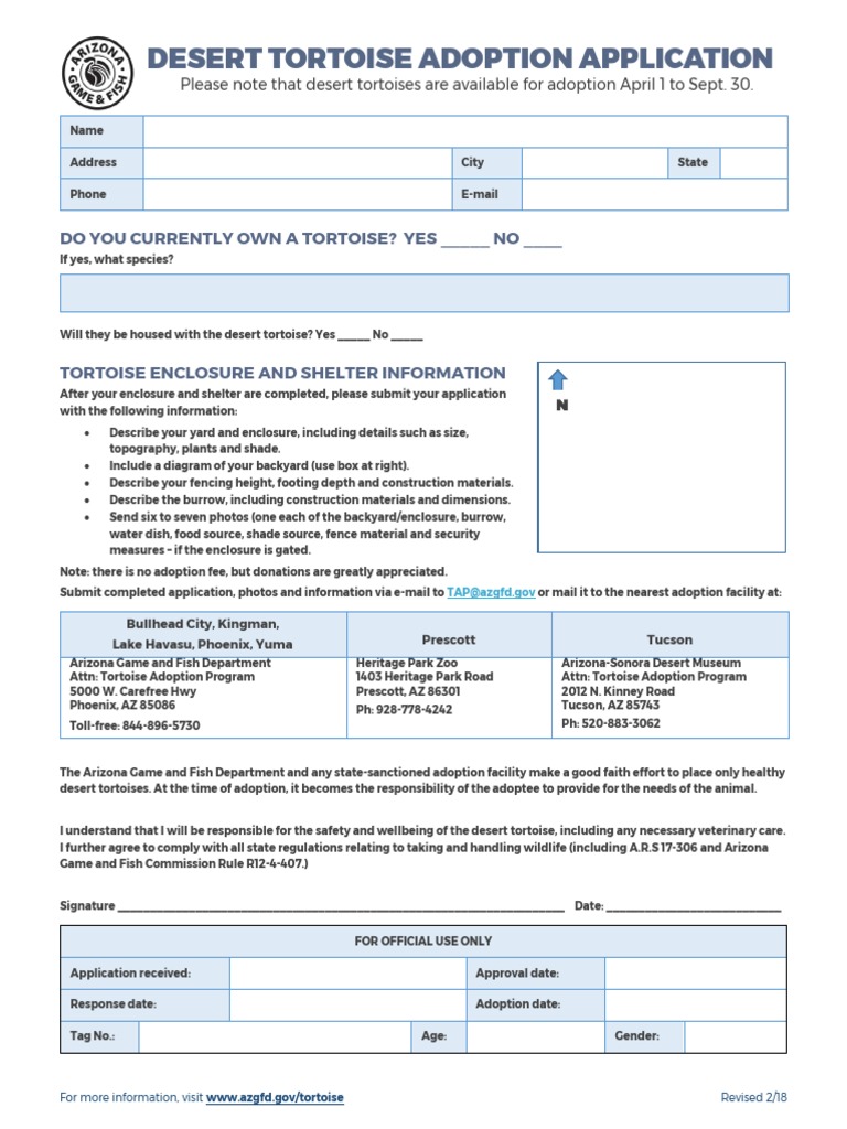 Desert Tortoise Application Mar2018 | PDF | Arizona | Business