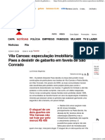 Vila Canoas - Especulação Imobiliária Leva Paes A Desistir de Gabarito em Favela de São Conrado