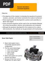 Dynamic Simulation: Constraint Equations