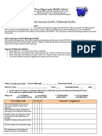 Walkthrough Checklist Form
