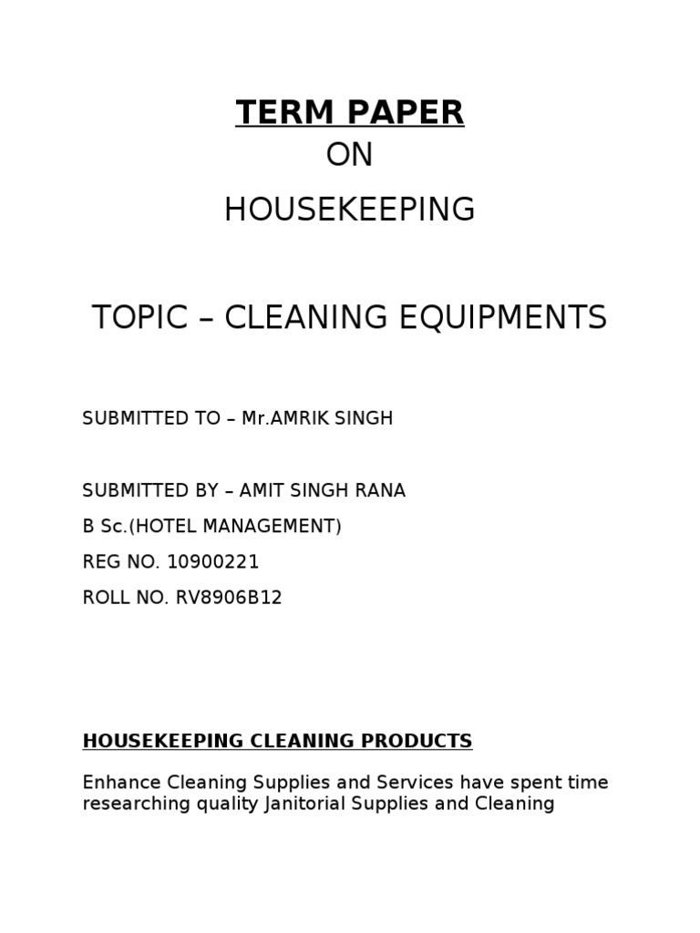 Housekeeping Cleaning Equipment Guide | PDF | Vacuum Cleaner | Cleaning