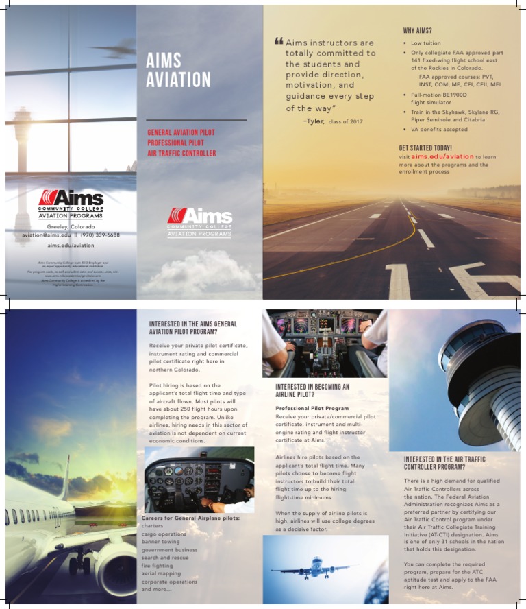Aviationquadfoldbrochure | PDF | Flight Instructor | Aviation