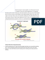 Sheet Bend: Timber Hitch Knot Tying Instructions