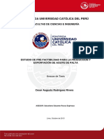 Rodriguez Cesar Estudio Pre Factibilidad Produccion Exportacion Aceite Palta Anexos PDF
