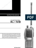 Icom IC-V8 Instrutction Manual