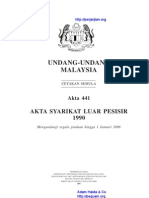 Akta 441 Akta Syarikat Luar Pesisir 1990