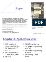 Application Layer: A Note On The Use of These PPT Slides