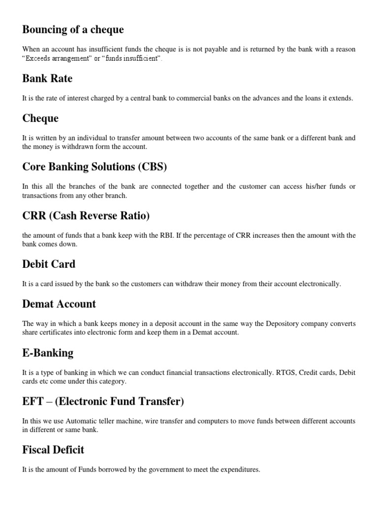 Understanding Banking Terms and Concepts | PDF | Banks | Loans