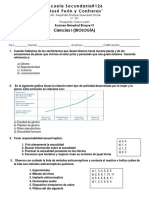 Examen de Ciencias I Biologia Bimestre 4