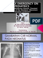 Respiratory Distress Syndrome and Transient Tachypnoea of the Newborn