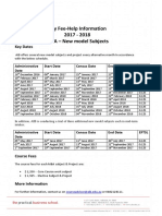 Key Fee-Help Information 2017 - 2018 MBA - New Model Subjects