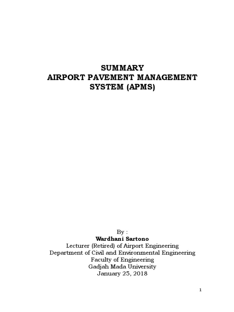 Airport Pavement Management Overview | PDF | Road Surface | Runway