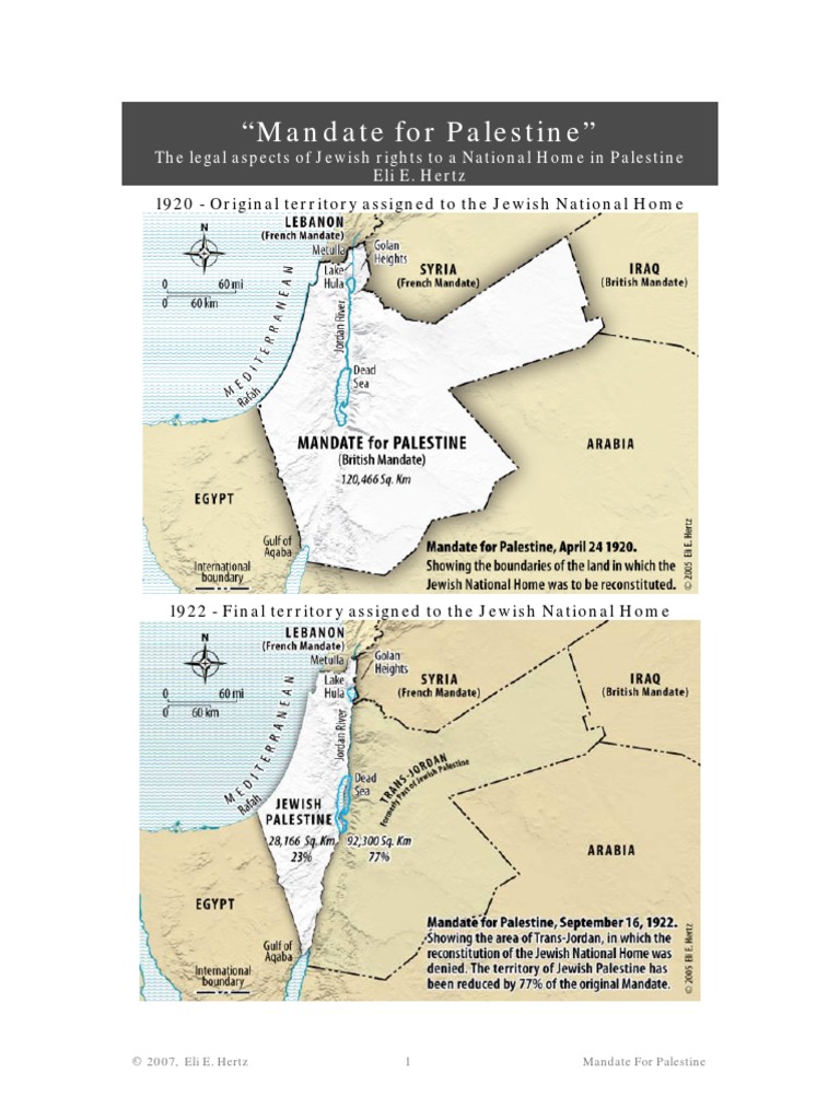 Mandate For Palestine | PDF | Mandatory Palestine | Palestinian Territories