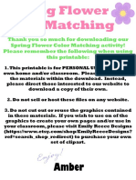 Spring Flower Color Matching PDF