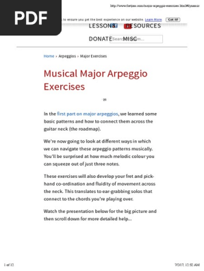 Musical Major Arpeggio Exercises