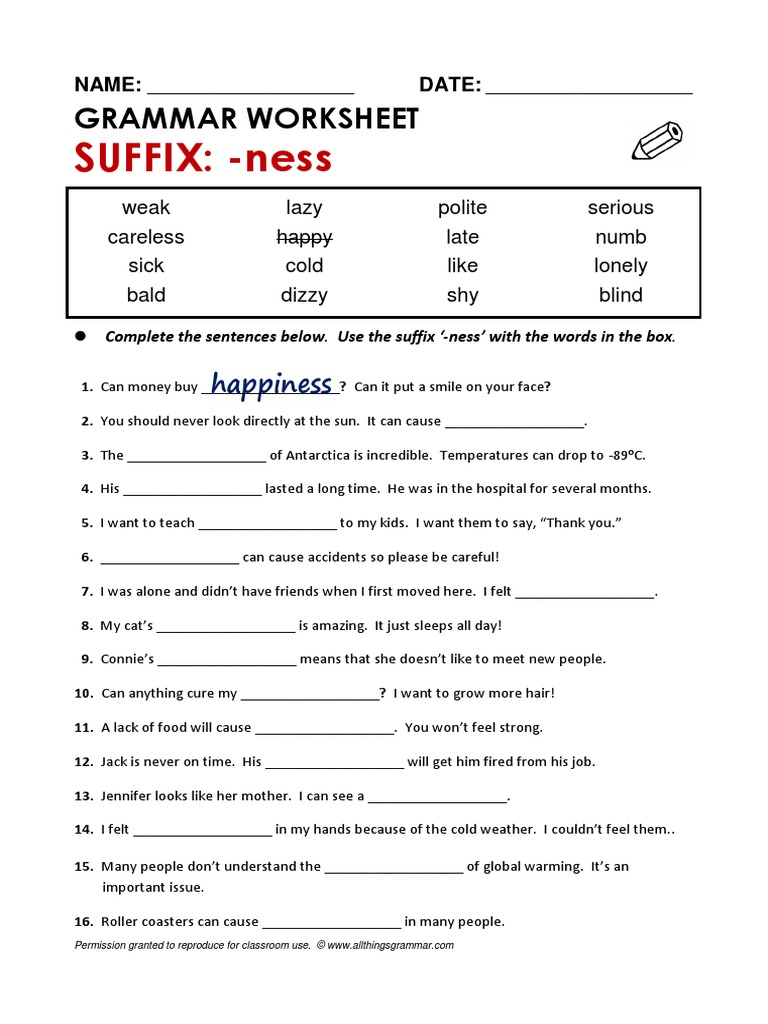 atg worksheet suffix nesspdf shyness