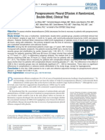 Dexamethasone For Parapneumonic Pleural Effusion A Randomized