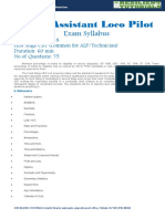 Assistant Loco Pilot & Technician Syllabus