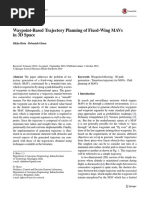 Waypoint-Based Trajectory Planning of Fixed-Wing Mavs in 3D Space