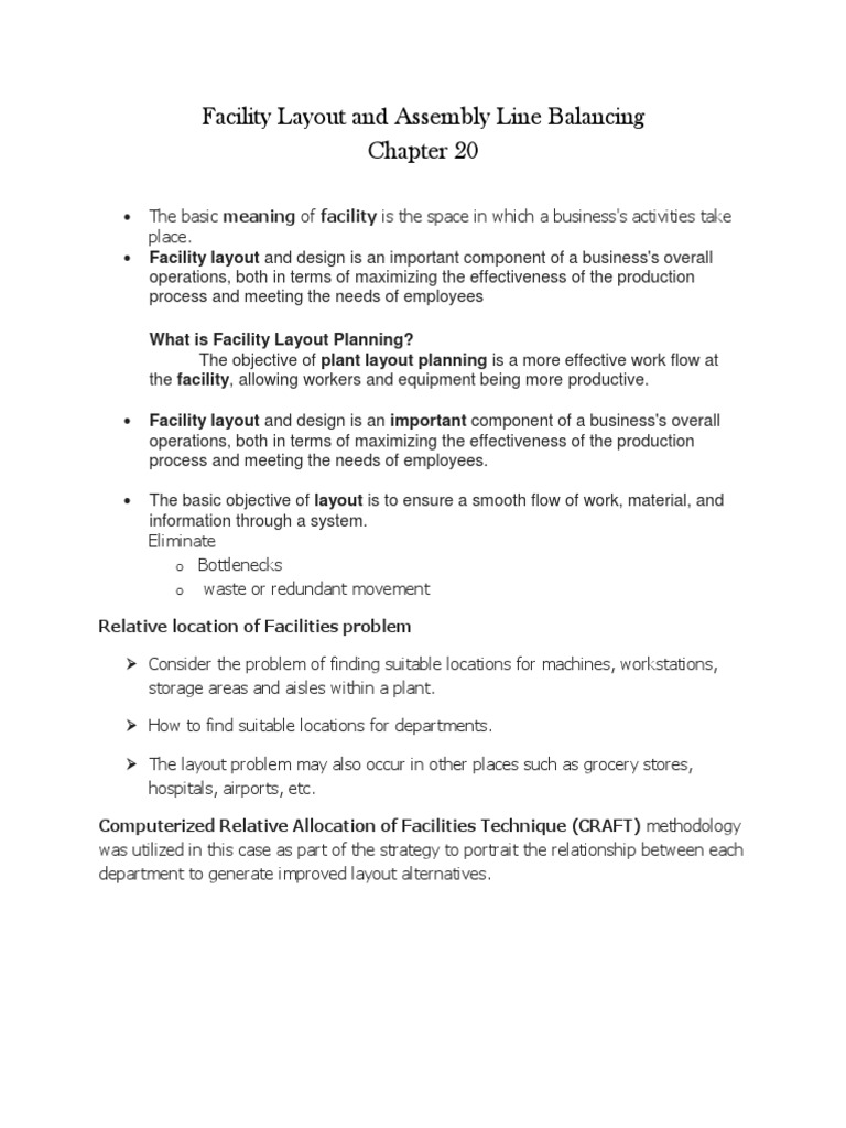 Facility Layout and Design Strategies | PDF | Business