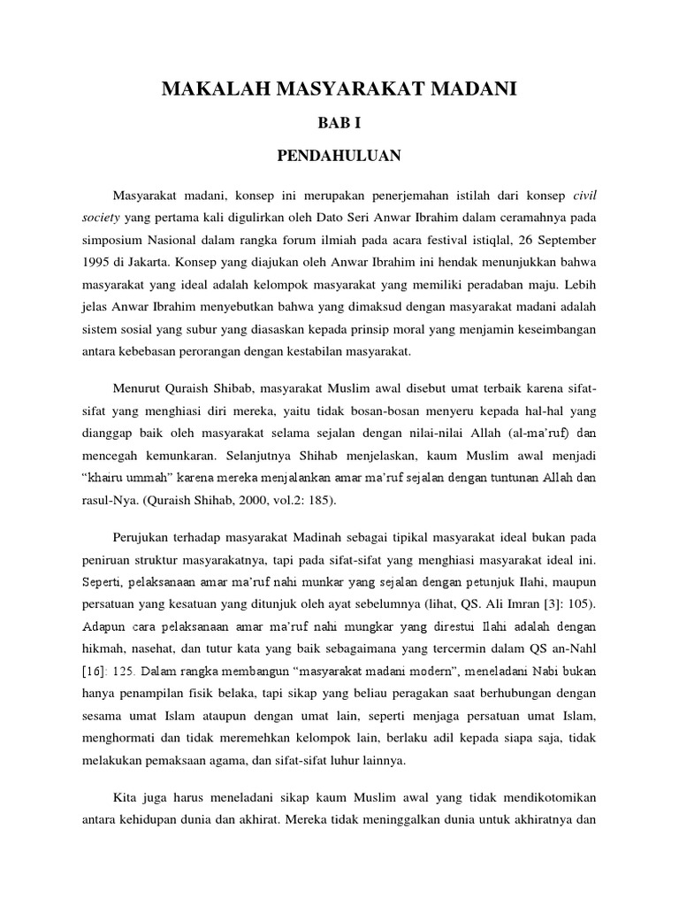 Materi Masyarakat Madani Docx