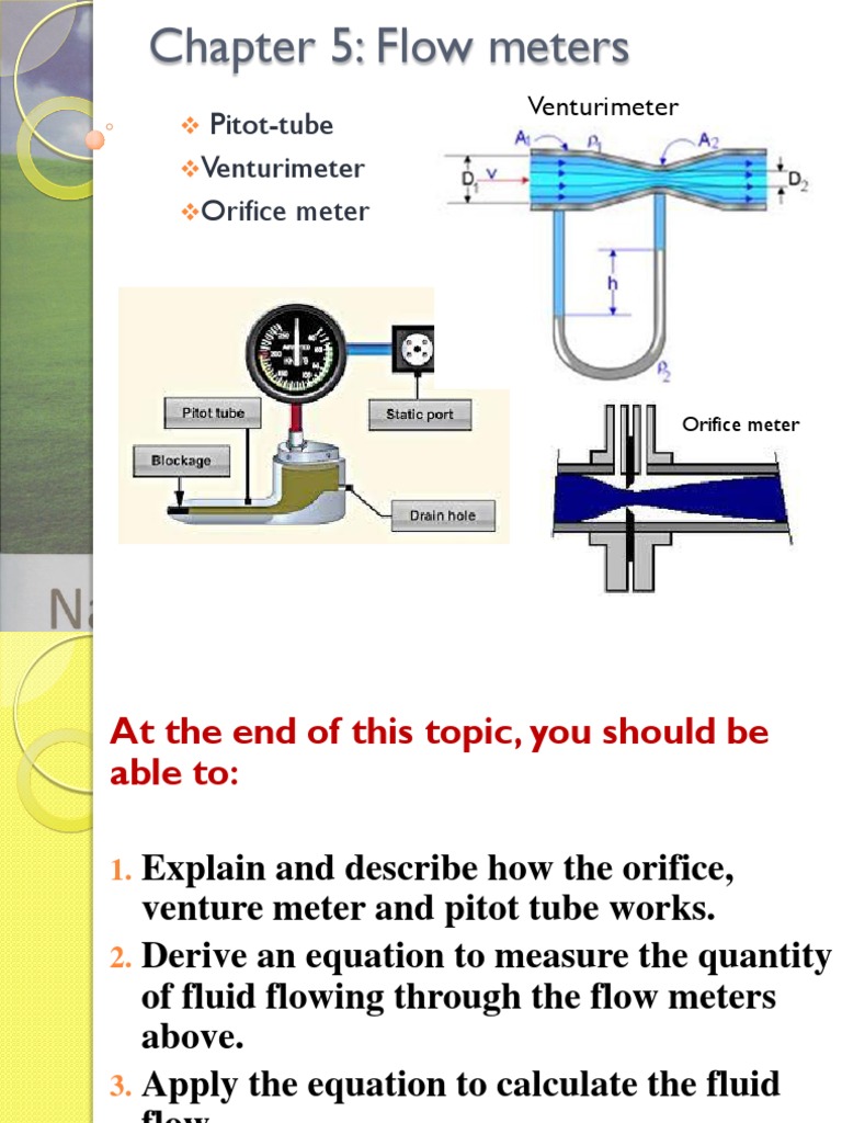 Orifice and Flow Meter Principles | PDF | Flow Measurement | Pressure