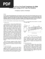 Development of Low-Cost Tesla Transformer For High Performance Testing 115 KV Line Post Insulator