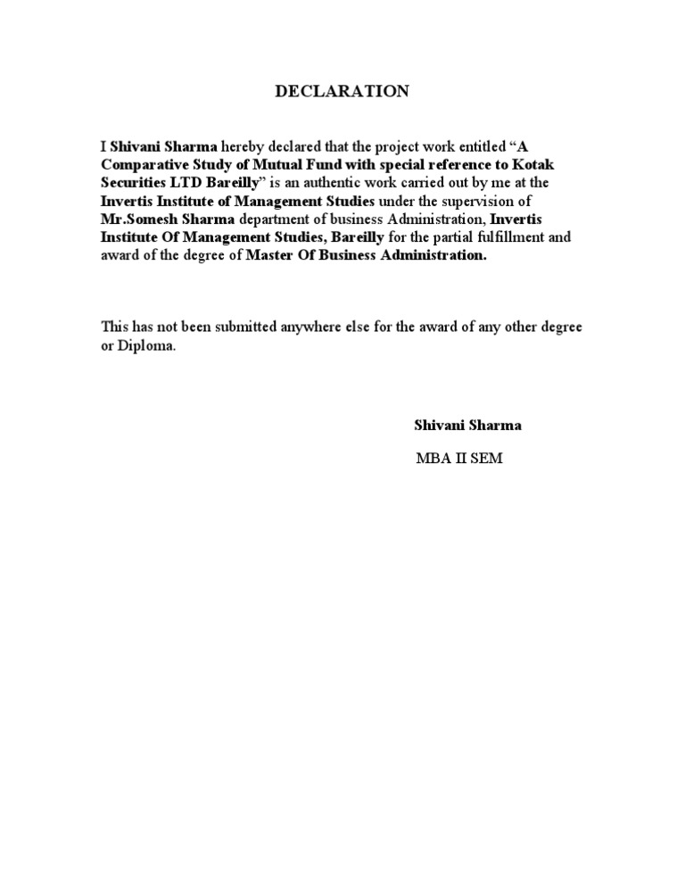 Declaration | PDF | Educational Stages | Rules