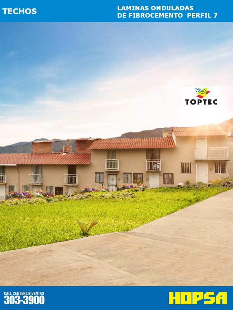 Techos-Fibrocemento TopTec PDF | PDF | Tornillo | Componentes