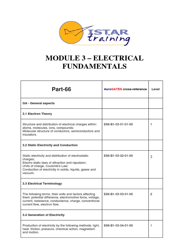 Module 3 Electrical Fundamentals Part66 PDF