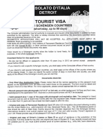 Tourist Visa - Italy Requirements