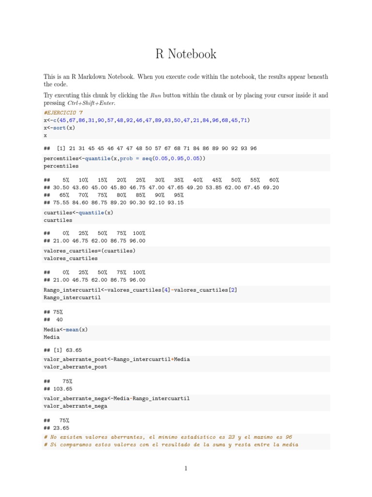 R Notebook: Analyzing Percentiles and Quartiles | PDF