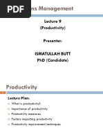 OM - Lecture 9 (Productivity)