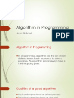 Algorithm in Programming: Amal Alabbad