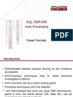 BlackHat DC 09 Cerrudo SQL Anti Forensics Slides