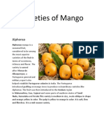 Varieties of Mango