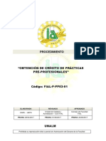 FIAL P PP05 01 Obtencion de Credito Practicas Pre Profesionales