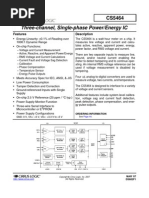 Three-Channel, Single-Phase Power/Energy IC: & Description