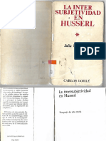 La Intersubjetividad en Husserl