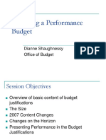 Preparing A Performance Budget: Dianne Shaughnessy Office of Budget