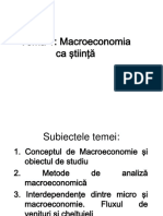 Tema 1. Macroeconomia CA Ştiinţă